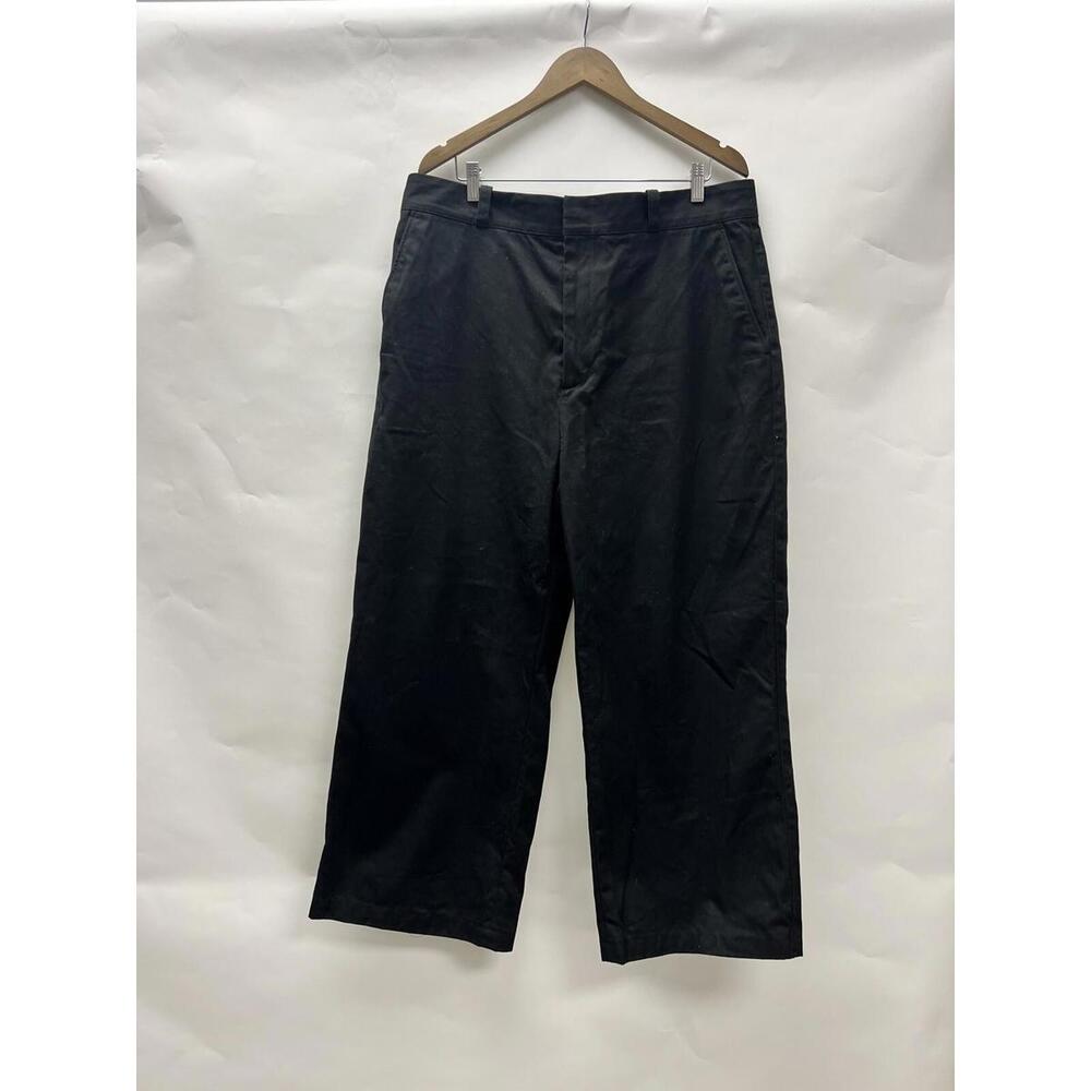 ACNE Men’s Denim Cropped Wide Leg Pants Black  Size 54 XXL